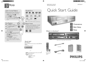 Philips DVP3345V Quick start guide