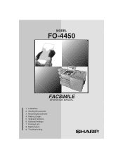 Sharp FO-4450 FO-4450 Operation Manual