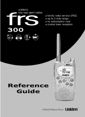 Uniden FRS300 English Owners Manual