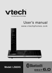 Vtech Two Handset Expandable Cordless Phone System with BLUETOOTH® Wireless Technology User Manual (LS6245 User Manual)