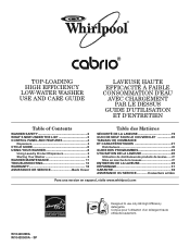 Whirlpool WTW7800XL Use & Care Guide