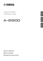 Yamaha A-S1200 A-S1200 Owners Manual