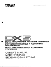 Yamaha DX5 Owner's Manual (image)