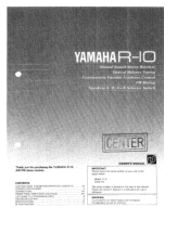 Yamaha R-10 Owner's Manual