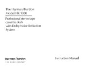 Harman Kardon HK1000 Owners Manual