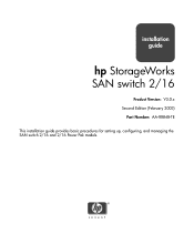 HP StorageWorks 2/16 SAN switch 2/16 version 3.0.x installation guide