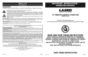 Lasko 1646 User Manual
