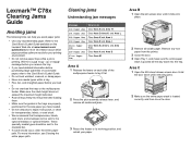 Lexmark C780 Clearing Jams Guide