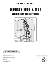 LiftMaster MGJ MGJ Manual