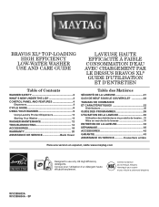 Maytag MVWB950YW Use & Care Guide