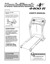 NordicTrack 4400r Treadmill English Manual