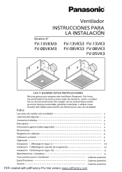 Panasonic FV-13VKS3 FV-13VKM3 Owner's Manual (Spanish)