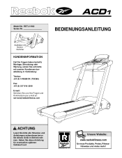 Reebok Acd1 Treadmill German Manual