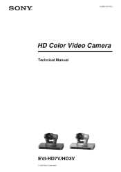Sony EVIHD7V Product Manual (HD Color Video Camera)
