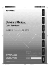 Toshiba 32D46 Owner's Manual - English