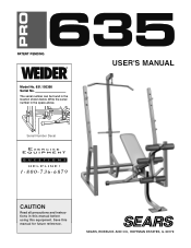 Weider Pro 635 English Manual