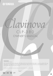 Yamaha CLP-380 Owner's Manual