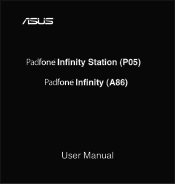 Asus The new PadFone Infinity A86 The new padfone infinity English Version User manual