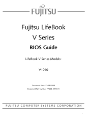 Fujitsu V1040 V1040 BIOS Guide