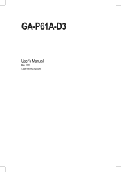 Gigabyte GA-P61A-D3 Manual