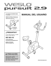 Weslo Pursuit 2.9 Bike Spanish Manual