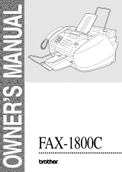 Brother International IntelliFax-1800C Users Manual - English