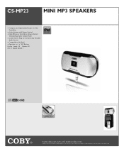 Coby CS-MP23 Specsheet