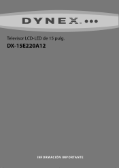 Dynex DX-15E220A12 Product Specifications (Spanish)