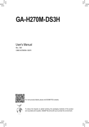 Gigabyte GA-H270M-DS3H Users Manual