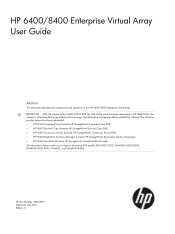 HP 6400/8400 HP StorageWorks 6400/8400 Enterprise Virtual Array User Guide