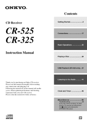 Onkyo CS-525 CR-525 Owner Manual