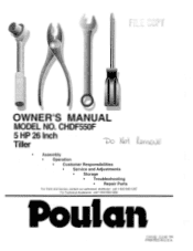 Poulan CHDF550F User Manual