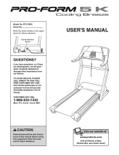 ProForm 5k Treadmill English Manual