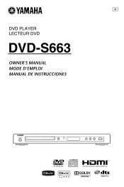 Yamaha DVD-S663 Owner's Manual