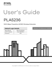 ZyXEL PLA5236 User Guide