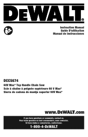 Dewalt DCCS674B Instructional Manual - Type 1 1