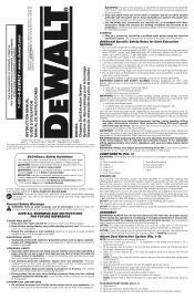 Dewalt DWH053K Instruction Manual