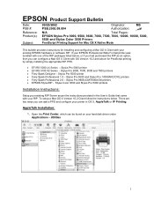 Epson Stylus Pro 7000 Product Support Bulletin(s)