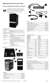 HP Pro 3010 Illustrated Parts & Service Map: HP Pro 3010 Business PC Microtower Chassis