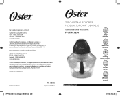 Oster Accentuate Top Chop 4-Cup Food Chopper Instruction Manual