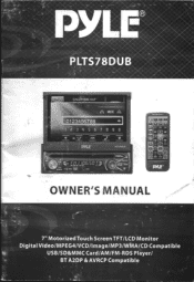Pyle PLTS78DUB Owners Manual