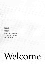 BenQ FP72V User Manual