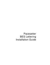 Brother International BES Lettering Installation Manual - English