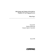 Compaq 112726-001 DSS Sizing and Tuning of Oracle8 for Windows NT on Compaq Servers