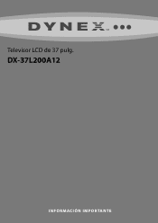 Dynex DX-37L200A12 Important Information (Spanish)