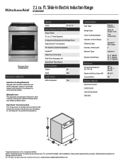 KitchenAid KSIB900ESS Specification Sheet