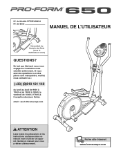 ProForm 650 Elliptical French Manual