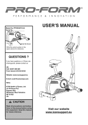 ProForm Slide Touch 6.0 Instruction Manual