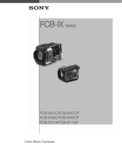 Sony FCBIX11A Product Brochure (fcb-ix-c-series-final)