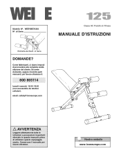 Weider Pro 125 Bench Italian Manual